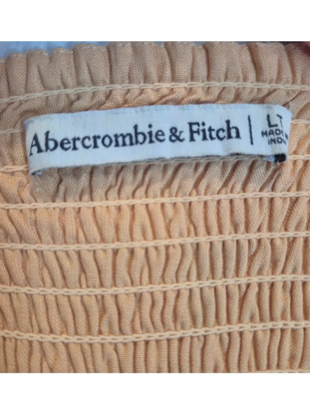 Abercrombie & Fitch Floral Button-Front Maxi Dress Large Tall Adjustable Orange